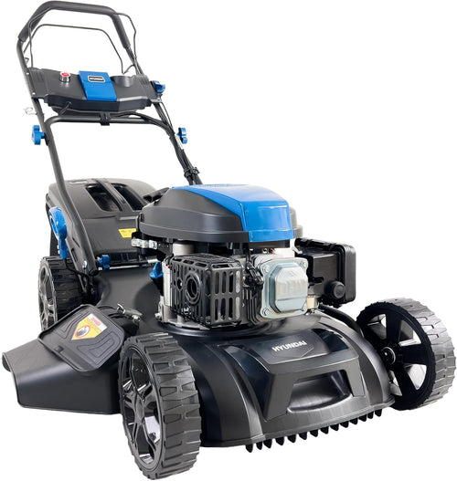 20-Inch Self-Propelled Petrol Lawn Mower with Electric Start, 196cc Engine