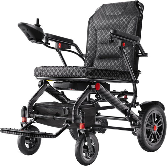 HomyKing 42LB Lightweight Electric Wheelchair for Adults, 250W Power 15Ah Battery, 15.5 Miles Range, Folding Mobility Scooter, Fold up Wheelchairs with Seat, Foldable Scooters for Seniors