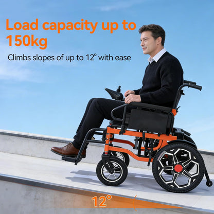 D09 Electric Wheelchair for Adults, Folding Electric Wheelchair with Wide Seat, All-Terrain Tires, 500W Motor, 20Ah Battery, 30km Range, 150kg Capacity – Ideal for Travel & Daily Use