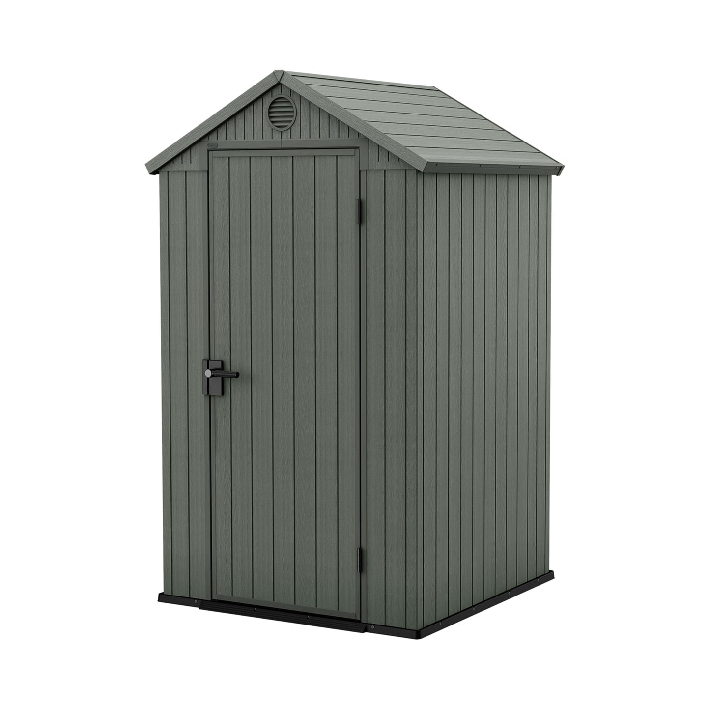 Keter Darwin Outdoor Apex Double Door Garden Storage Shed 6 x 8ft Grey Evotech+ Wood Look and Feel | Fade Free | All Weather Resistant | Safe and Secure | Zero Maintenance | 15 year Warranty