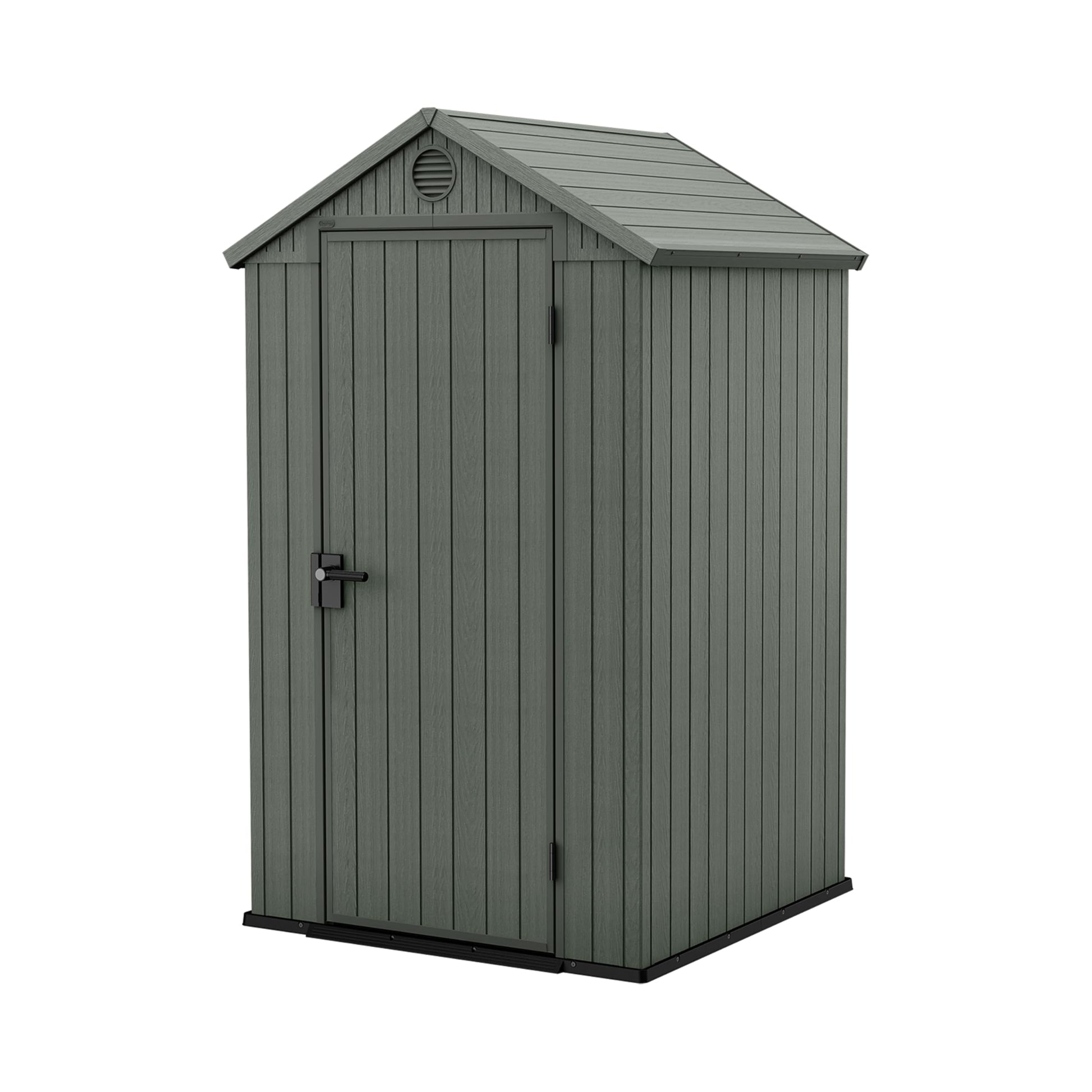 Keter Darwin Outdoor Apex Double Door Garden Storage Shed 6 x 8ft Grey Evotech+ Wood Look and Feel | Fade Free | All Weather Resistant | Safe and Secure | Zero Maintenance | 15 year Warranty