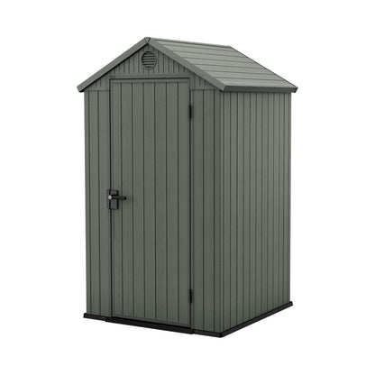 Keter Darwin Outdoor Apex Double Door Garden Storage Shed 6 x 8ft Grey Evotech+ Wood Look and Feel | Fade Free | All Weather Resistant | Safe and Secure | Zero Maintenance | 15 year Warranty