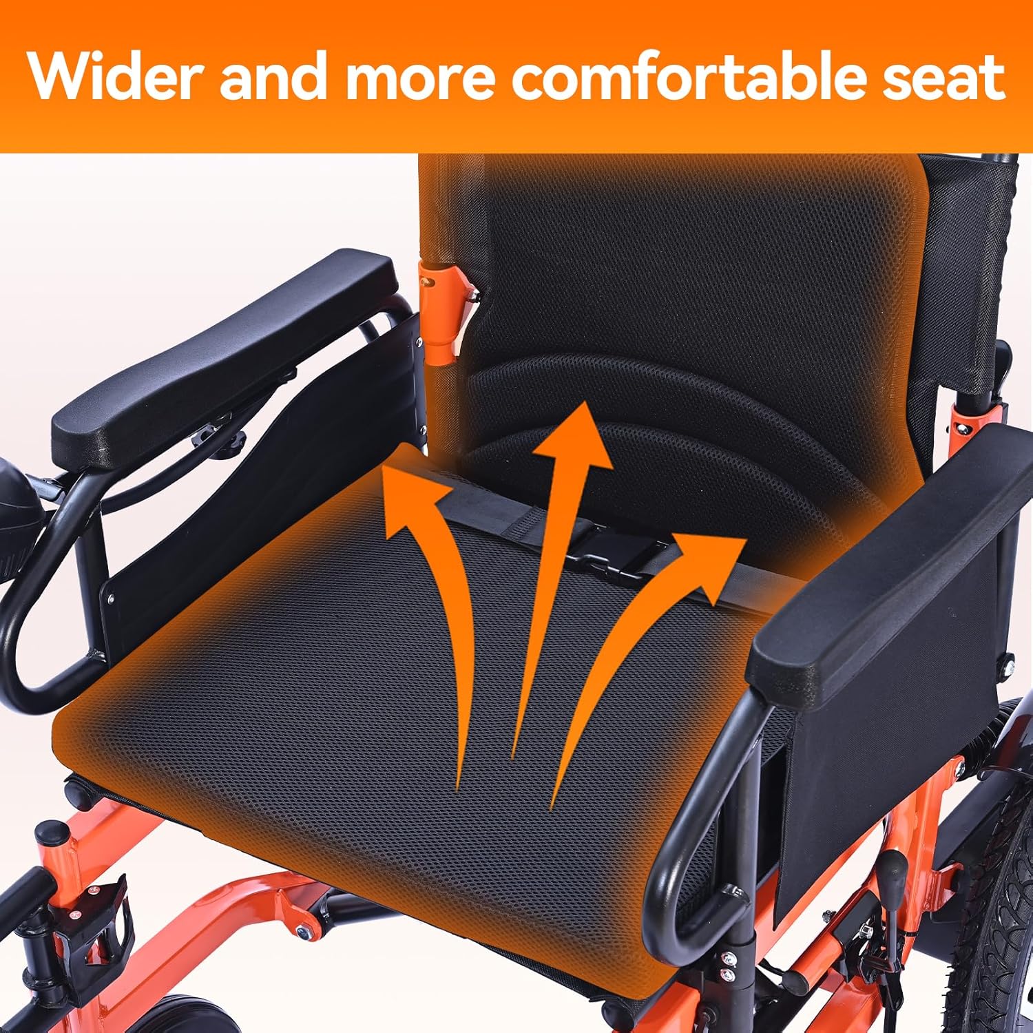 D09 Electric Wheelchair for Adults, Folding Electric Wheelchair with Wide Seat, All-Terrain Tires, 500W Motor, 20Ah Battery, 30km Range, 150kg Capacity – Ideal for Travel & Daily Use