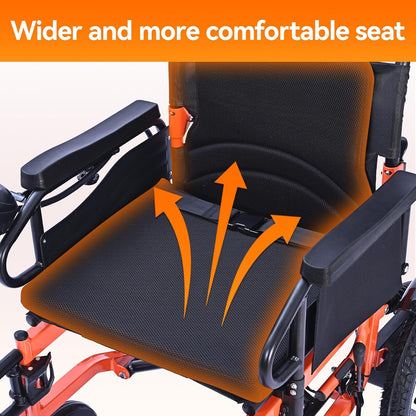 D09 Electric Wheelchair for Adults, Folding Electric Wheelchair with Wide Seat, All-Terrain Tires, 500W Motor, 20Ah Battery, 30km Range, 150kg Capacity – Ideal for Travel & Daily Use