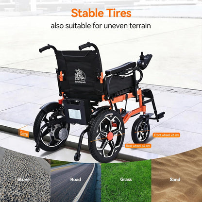 D09 Electric Wheelchair for Adults, Folding Electric Wheelchair with Wide Seat, All-Terrain Tires, 500W Motor, 20Ah Battery, 30km Range, 150kg Capacity – Ideal for Travel & Daily Use