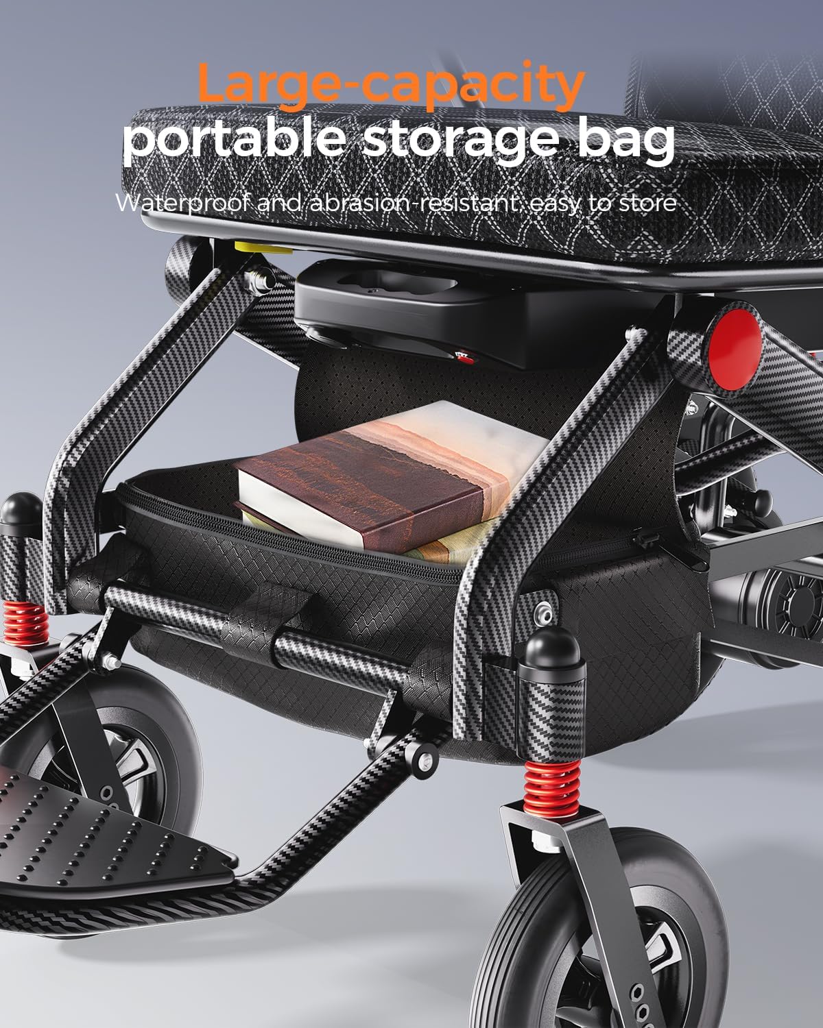 HomyKing 42LB Lightweight Electric Wheelchair for Adults, 250W Power 15Ah Battery, 15.5 Miles Range, Folding Mobility Scooter, Fold up Wheelchairs with Seat, Foldable Scooters for Seniors