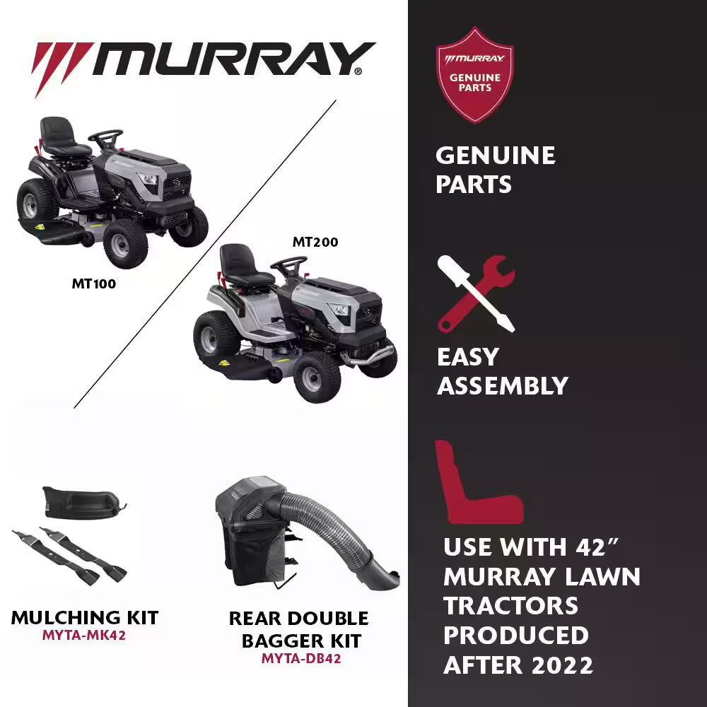 42-Inch Gas Riding Lawn Tractor with 13.5 HP Engine & 6-Speed Manual Transmission